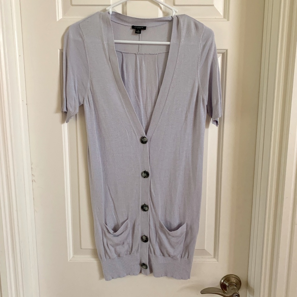 NWOT Soft Blue Ann Taylor Button Up Sweater